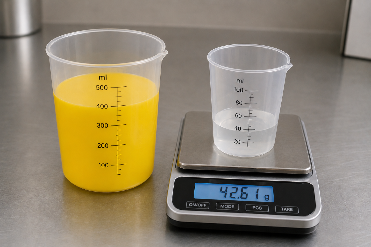 Volume to weight mixing ratio calculator for anticorrosion coating paint mix
