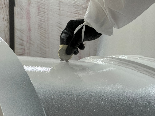 Measurement of wet film thickness according to ISO 2808